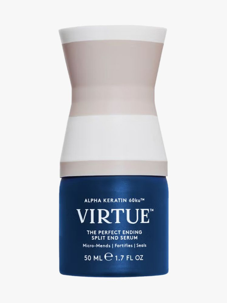 Virtue The Perfect Ending Split End Serum in branded component on a light gray background