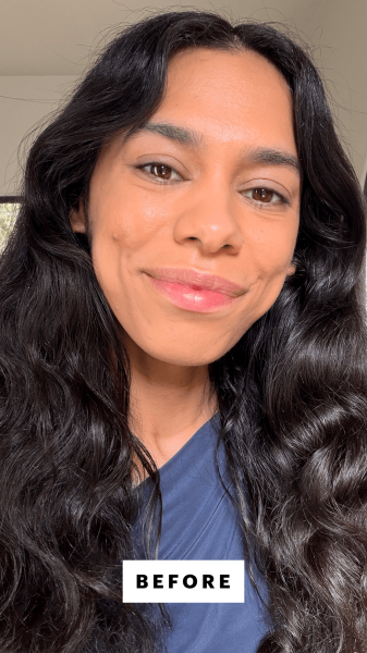 Shipin before applying the Summer Fridays Blush Butter Balm