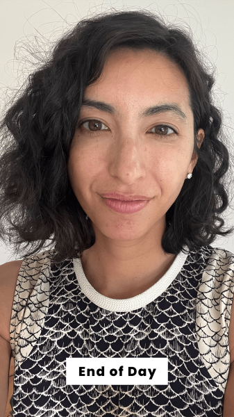 Pai at the end of the day after applying the Nars Soft Matte Primer