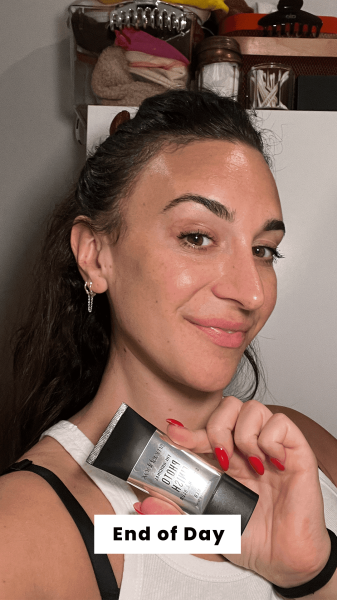 Wohlner at the end of the day after applying the Smashbox The Original Photo Finish Smooth Blur Primer