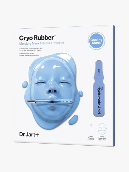Dr. Jart+ Cryo Rubber Mask Collection in branded component on a light gray background