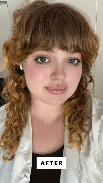 Hoffmann after applying the Ilia MultiStick in A Fine Romance