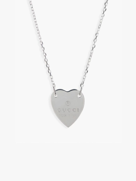Trademark Heart Necklace on gray background