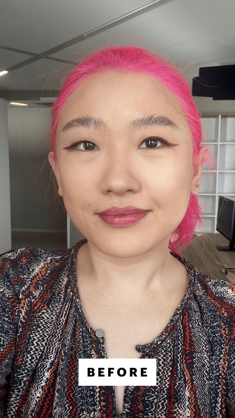 Han before applying the Chanel Joues Contraste Intense CreamtoPowder Blush