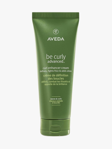 Aveda Be Curly Advanced Curl Enhancing Cream in branded tube component on a light gray background